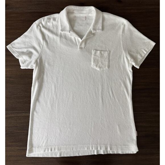 Orlebar Brown Other - Orlebar Brown Terry Polo Shirt Men’s XXLarge White Pool Short Sleeve